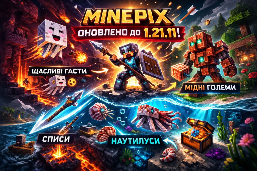 🚀 MinePix оновлено до 1.21.11!